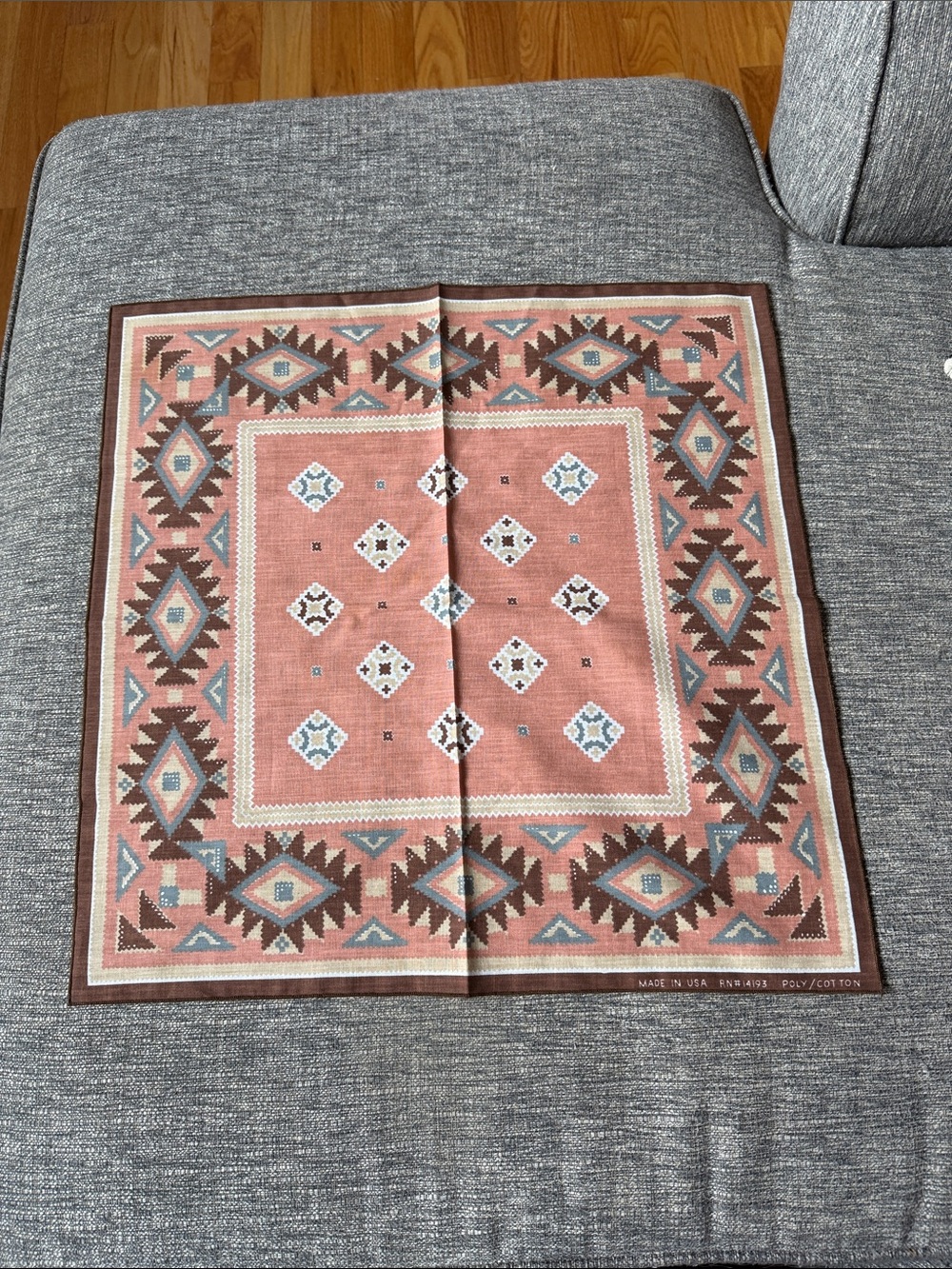 Vintage 19x19 Wamcraft  Southwestern Bandana
